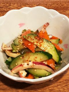 煮イカときゅうりと人参の中華サラダ-レシピのメイン写真