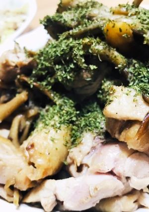 【簡単】マイタケと豚もも肉の炒め物-レシピのメイン写真