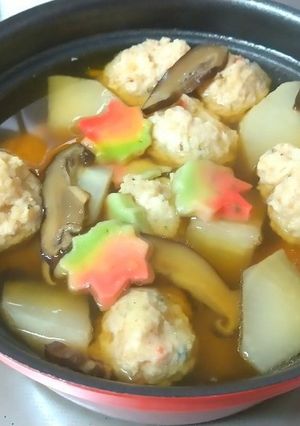 大根と鶏つみれの簡単おでん風-レシピのメイン写真