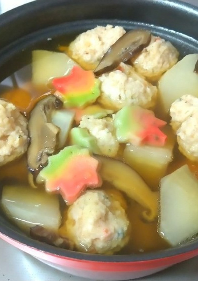大根と鶏つみれの簡単おでん風-レシピのメイン写真
