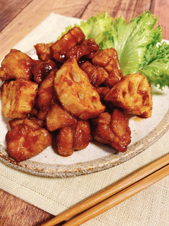 鶏肉とれんこんの唐揚げ☆甘酢あん-レシピのメイン写真