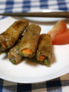 豚肉の野菜ロール✿黒酢風味-レシピのメイン写真