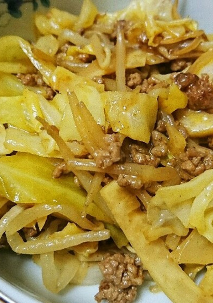 キャベツともやしとひき肉のエスニック炒め-レシピのメイン写真