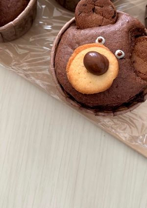 くまマフィン チョコカップケーキ-レシピのメイン写真