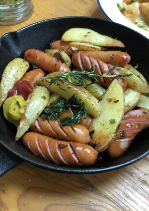 簡単!ハーブポテトとソーセージのグリル-レシピのメイン写真