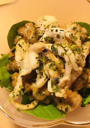 毎日の納豆●鶏皮揚げとあわせ、おつまみ風-レシピのメイン写真