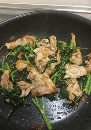 クーシンサイと豚肉の中華炒め-レシピのメイン写真