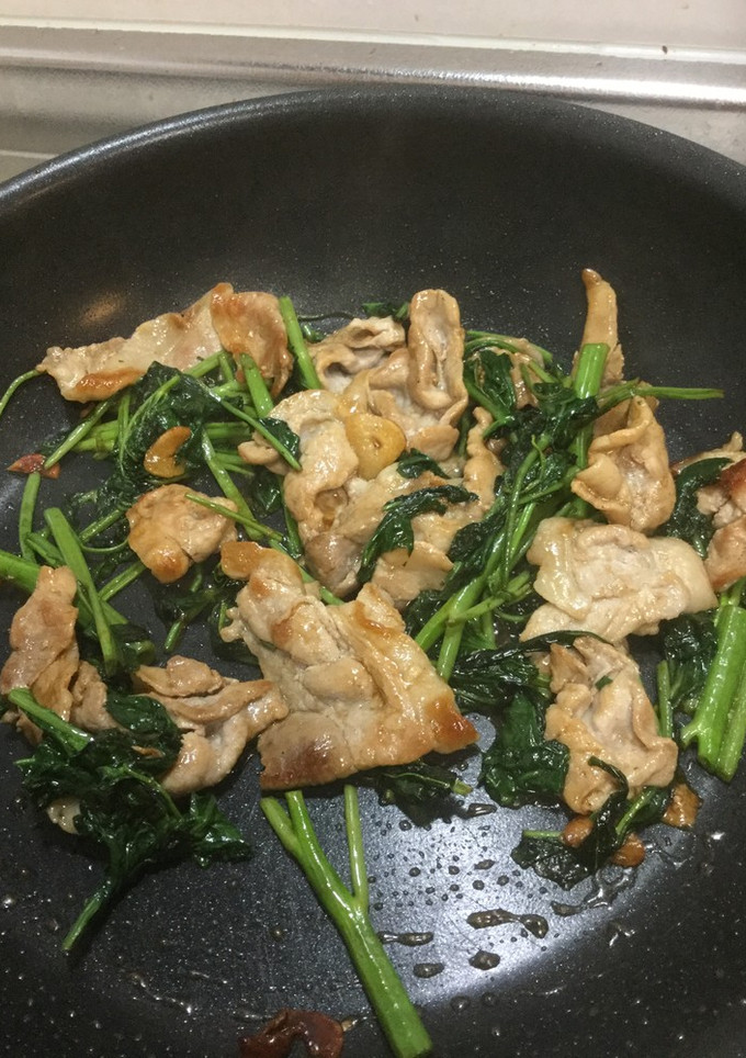 クーシンサイと豚肉の中華炒め-レシピのメイン写真