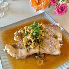 รูปของ 超簡単！白身魚（真鯛）の薬味ソース