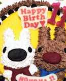 お誕生日リサとガスパール立体キャラケーキ