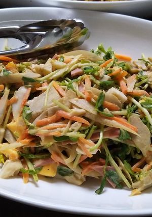 デパ地下風 豆苗のゆで卵サラダ ワインに-レシピのメイン写真