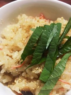 カニカマと椎茸の炊き込みご飯-レシピのメイン写真