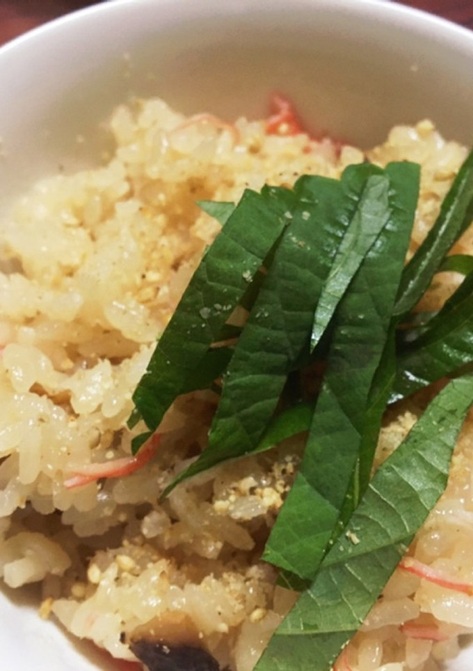 カニカマと椎茸の炊き込みご飯-レシピのメイン写真
