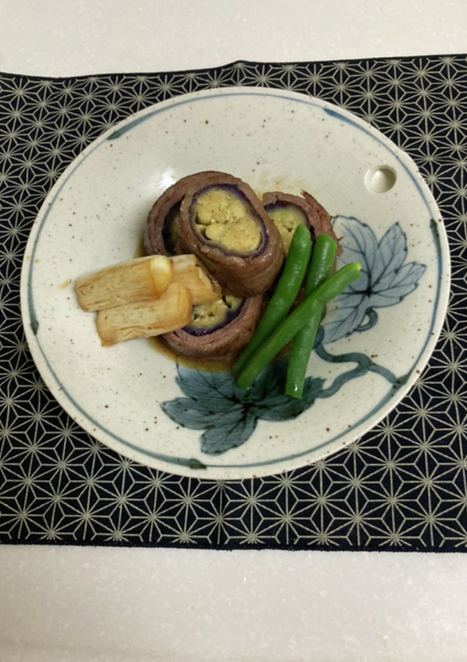 簡単ご馳走丸ごとナスの牛肉巻き-レシピのメイン写真