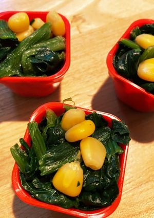 ほうれん草とコーンバター-レシピのメイン写真