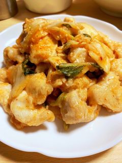 鶏胸肉で☆とろとろキムチ炒め-レシピのメイン写真