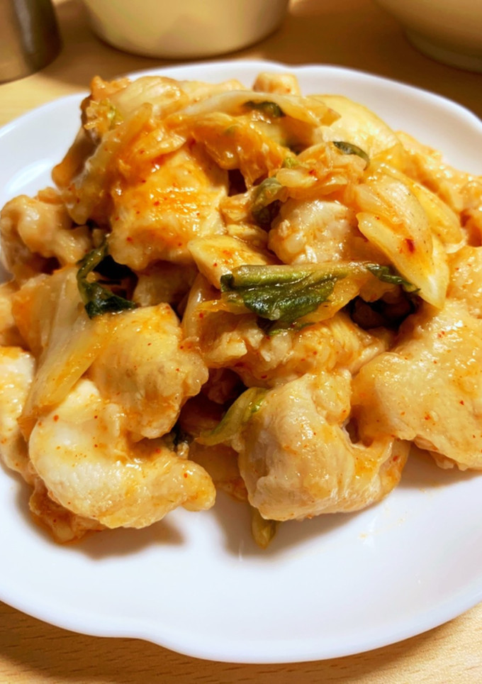 鶏胸肉で☆とろとろキムチ炒め-レシピのメイン写真