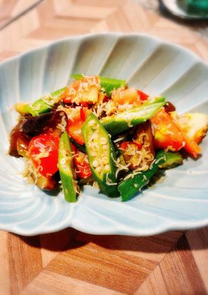 簡単 野菜とじゃこのペペロンチーノ-レシピのメイン写真