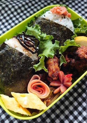2020/9/6 オニギリ弁当　夫弁当-レシピのメイン写真