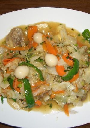 野菜炒めのｵｲｽﾀｰｿｰｽあんかけ風味-レシピのメイン写真