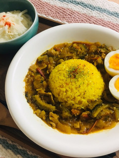 豚バラ肉とゴーヤの夏スパイスカレー-レシピのメイン写真