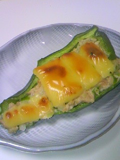 ピーマンの肉詰めチーズ~シーチキン~-レシピのメイン写真
