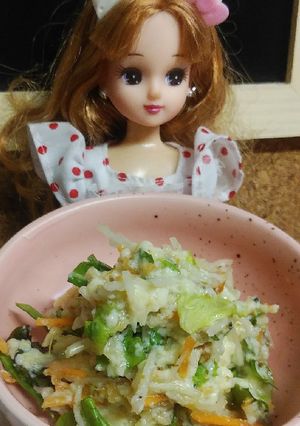 リカちゃん♡玉子豆腐の白和え風ꕤ*｡ﾟ-レシピのメイン写真