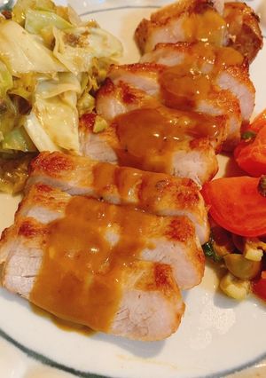 豚ロースステーキ　ハニーマスタードソース-レシピのメイン写真