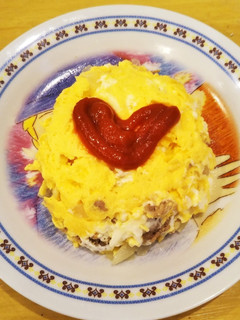 レンチンオムレツ 昭和の味! 挽き肉入り-レシピのメイン写真