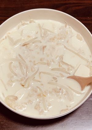 レンジで！オートミール入り豆乳スープ-レシピのメイン写真