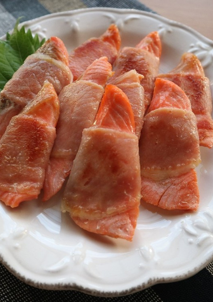 サーモンの生ハム巻き焼き お弁当おかずに-レシピのメイン写真