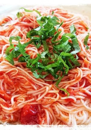 トマトソースで冷製そうめん-レシピのメイン写真