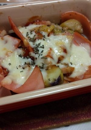 ケチャップとウスターで！ 茄子のチーズ焼-レシピのメイン写真