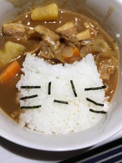 ねこさんカレーライス-レシピのメイン写真