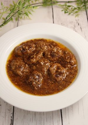 簡単！丸めないハンバーグのカレー煮-レシピのメイン写真