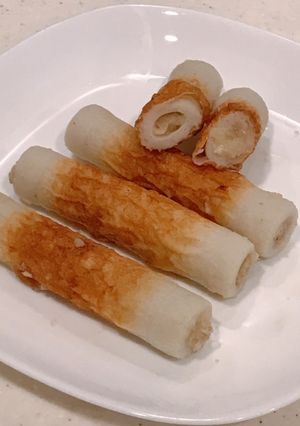 レンジで、竹輪のすりおろし蓮根チーズ詰め-レシピのメイン写真