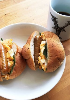 大葉と卵のホットドッグ-レシピのメイン写真