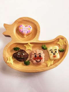 1歳アンパンマン誕生日プレート-レシピのメイン写真