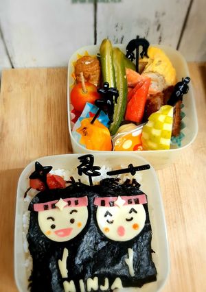 忍者♪前日作って乗せるだけ簡単キャラ弁！-レシピのメイン写真