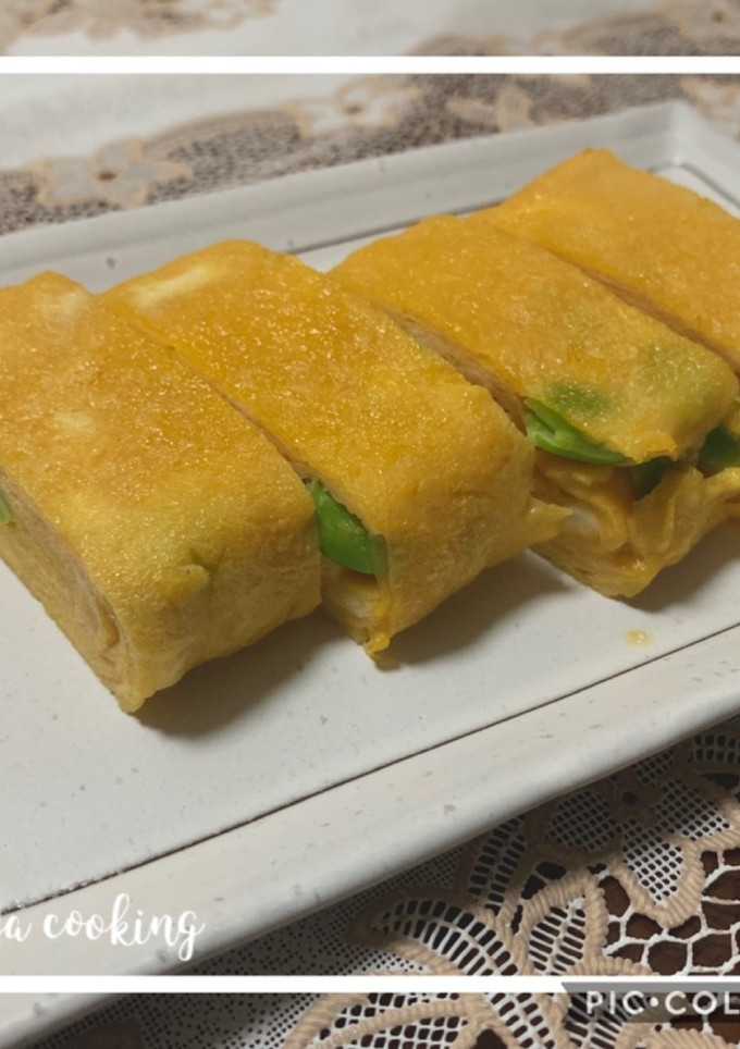 甘さ抑えめ！枝豆の卵焼き-レシピのメイン写真