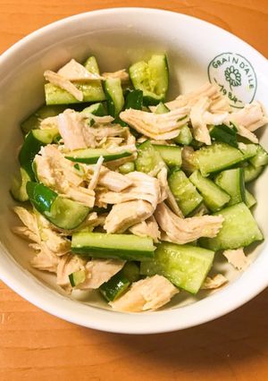 たたききゅうりと鶏むね肉のわさび味マリネ-レシピのメイン写真