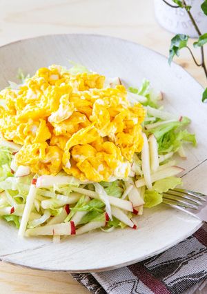 朝食に◎！レタスとりんごのエッグサラダ-レシピのメイン写真