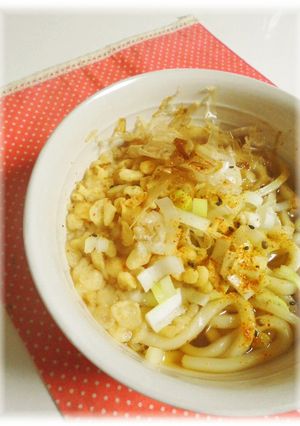 ♪いつものつゆで★駅地下のたぬきうどん-レシピのメイン写真