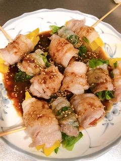 三色肉巻蒸し野菜-レシピのメイン写真