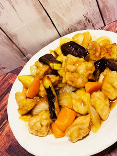 酸味が強すぎない鶏肉とナスの甘酢和え-レシピのメイン写真