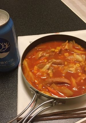 野菜たっぷりホットトマト煮込み鍋-レシピのメイン写真