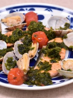 青さと鮭のアクアパッツァ-レシピのメイン写真