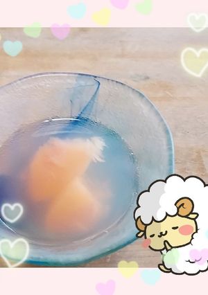 マクロビ☆桃のコンポート&寒天ゼリー-レシピのメイン写真