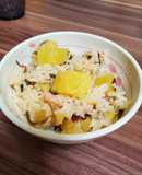 さつまいもご飯『ベーコン&塩昆布入り』