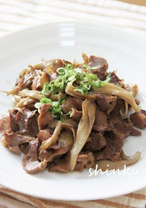 おつまみ＊砂肝と舞茸のにんにくバター醤油-レシピのメイン写真